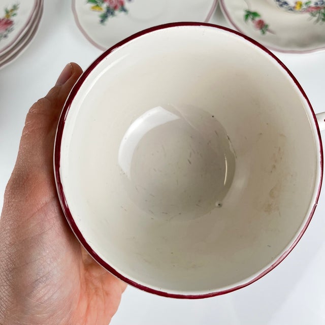 Large Streetlight Cups with Saucers from KG Lunéville, 1980s, Set of 10 For Sale - Image 9 of 12