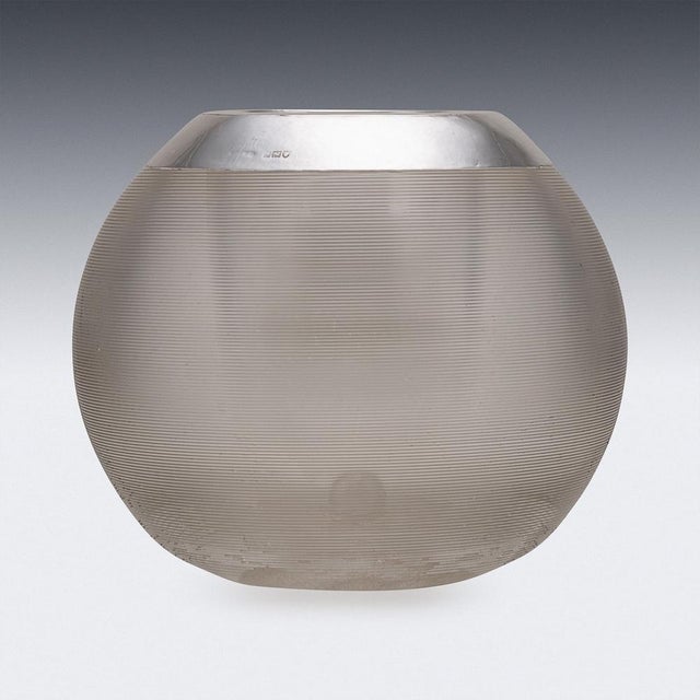 20th Century Silver-Mounted Glass Match Striker, London, 1913 For Sale - Image 4 of 8