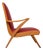 Organic Shape Rock & Roll Lounge Chair with New Red Polka Dot Upholstery, 1950s For Sale