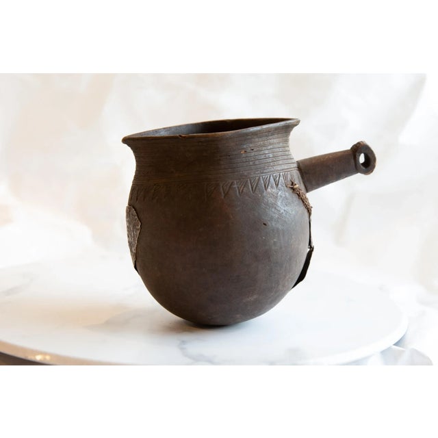 :: Vintage handmade African wooden pitcher. This handmade wooden item has tons of character and charm. Circa early 20th...