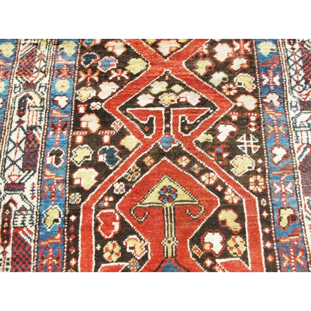 Burnt Orange Antique Northwest Persian Runner, C-1900's, 3'6" × 13'8" For Sale - Image 8 of 11