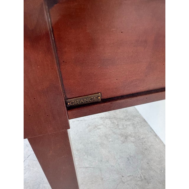 French Grange Louis XVI–Style Solid Wood Writing Desk With Two Drawers For Sale - Image 10 of 12