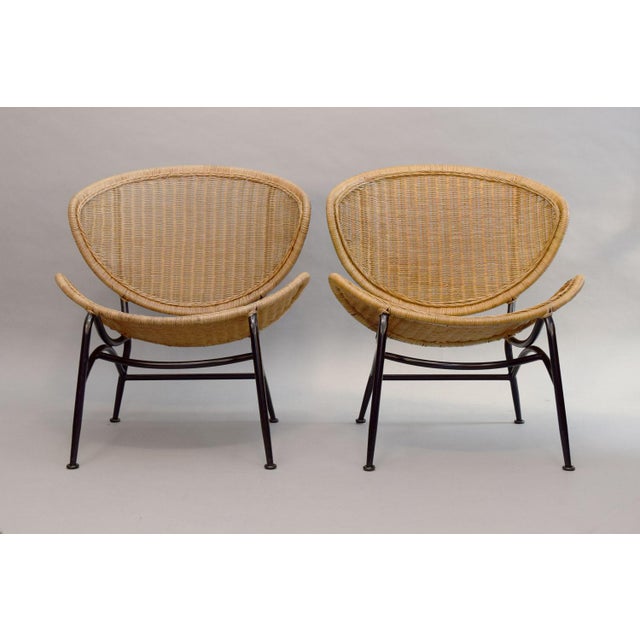 Vintage Wicker Lounge Chairs A Pair Chairish