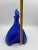 Cobalt Blue Glass Bottle with Triangular Base For Sale - Image 10 of 11