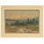 A very attractive American Impressionist watercolor & gouache painting, "The Spanish Peaks" Colorado mountain landscape...