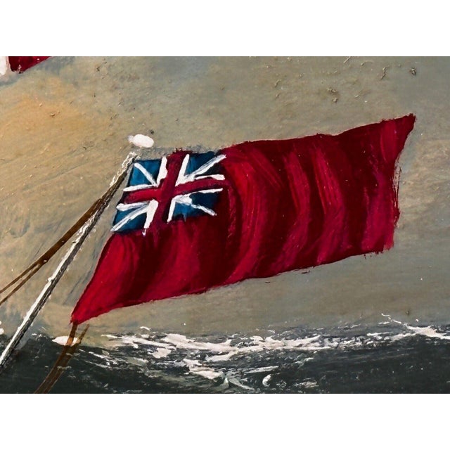Nautical Ss Great Britain Steamship Large Gilt Framed Marine Oil on Panel Painting Signed Salvatore Colacicco For Sale - Image 15 of 18