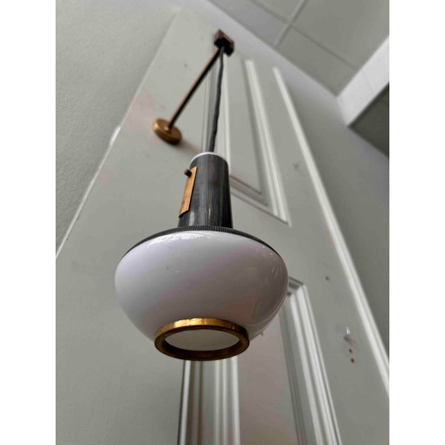 Mid-Century Glass and Wood Sconce, 1950s For Sale - Image 4 of 18