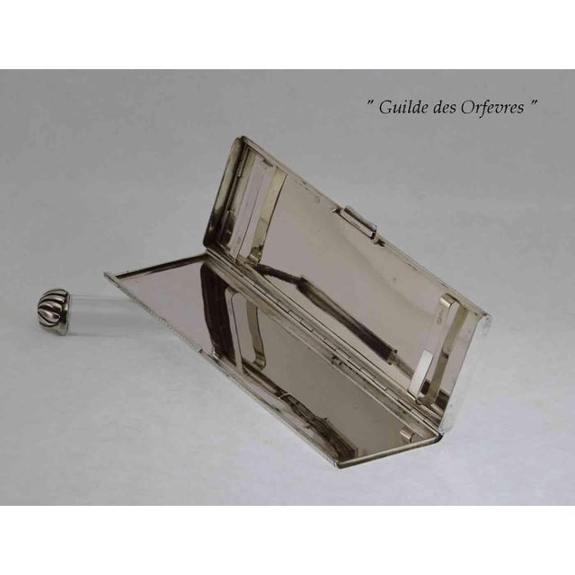 Charming Sterling Silver Purse Cigarette Box. For Sale - Image 15 of 16