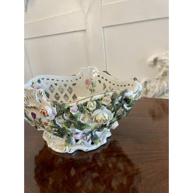 Antique 19th Century Meissen Work Basket Dish, 1880s For Sale - Image 11 of 18