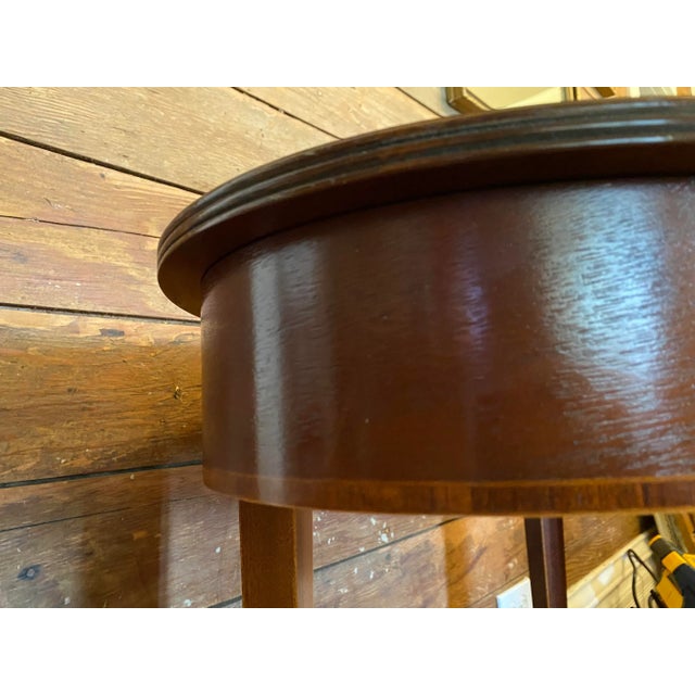 Baker Furniture Neoclassical Anniversary “Work Table” Made of Burl-Wood A Storage Table From the Charleston Collection! For Sale In Seattle - Image 6 of 9