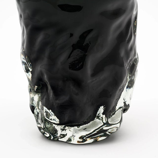 Murano Glass Green “Burri” Vase For Sale - Image 4 of 5