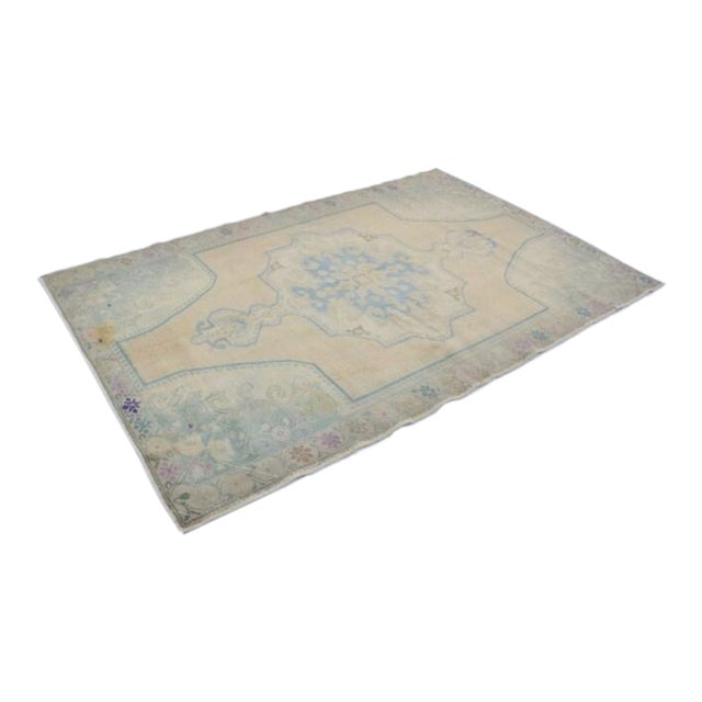 Oushak Handknotted Wool Carpet For Sale