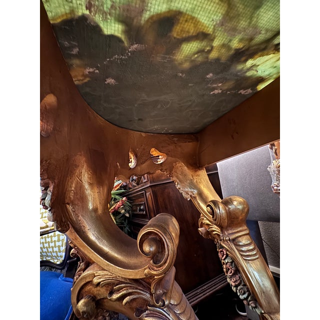 Mid-20th Century Italian Rococo Revival Console and Mirror For Sale In Houston - Image 6 of 11