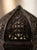 Art Deco Handmade Iron Lantern With Aged Bronze Finish & Frosted Glass For Sale - Image 3 of 5
