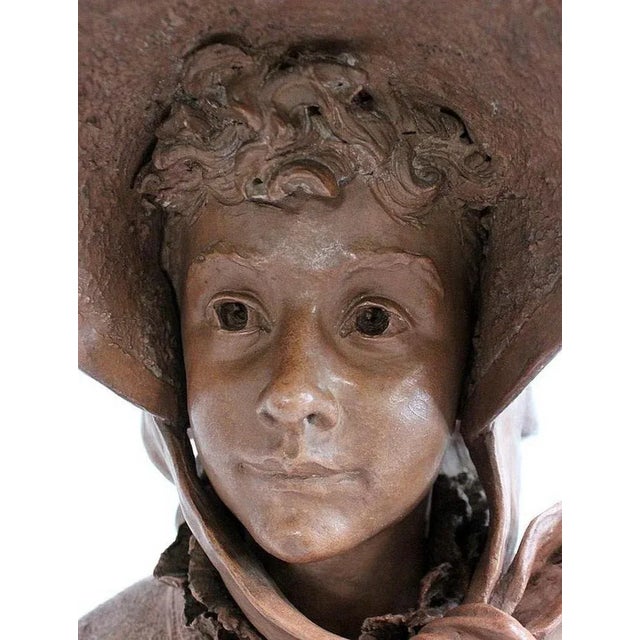 A. Blanc, Terracotta Bust of Woman, 1900s For Sale - Image 5 of 18
