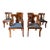 Early 20th Century Set of 6 Crotch Flame Mahogany Empire Style Saber Leg Dining Chairs For Sale