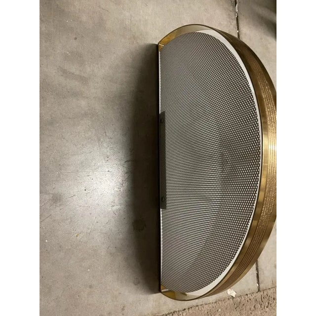 Large Marbled Glass and Brass Sconces, 1970s, Set of 2 For Sale - Image 3 of 9
