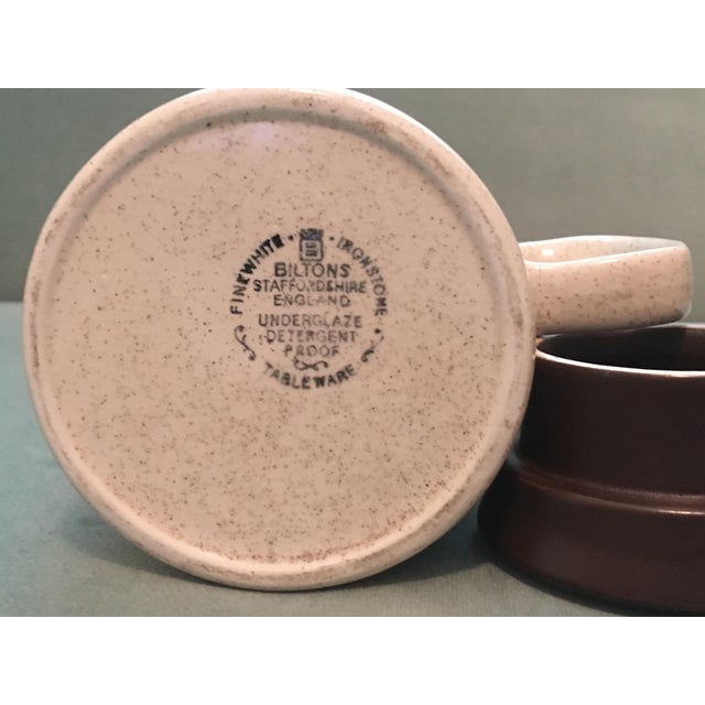 Mid 20th Century English Brown Floral Coffee Set- 7 Pieces For Sale - Image 12 of 13