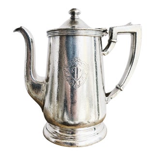 1957 Silver Plated Coffee Pot From the Plaza Hotel in Nyc For Sale