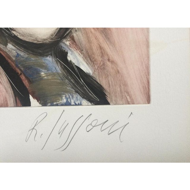 Romain SUZZONI born in 1950 Embracing couple, circa 1980 Single monotype on vellum Signed lower right 78 x 56 cm, marges...