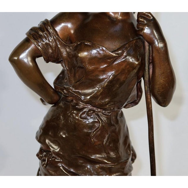 Brown H. Moreau, Jeune Paysanne, Late 1800s, Bronze For Sale - Image 8 of 18