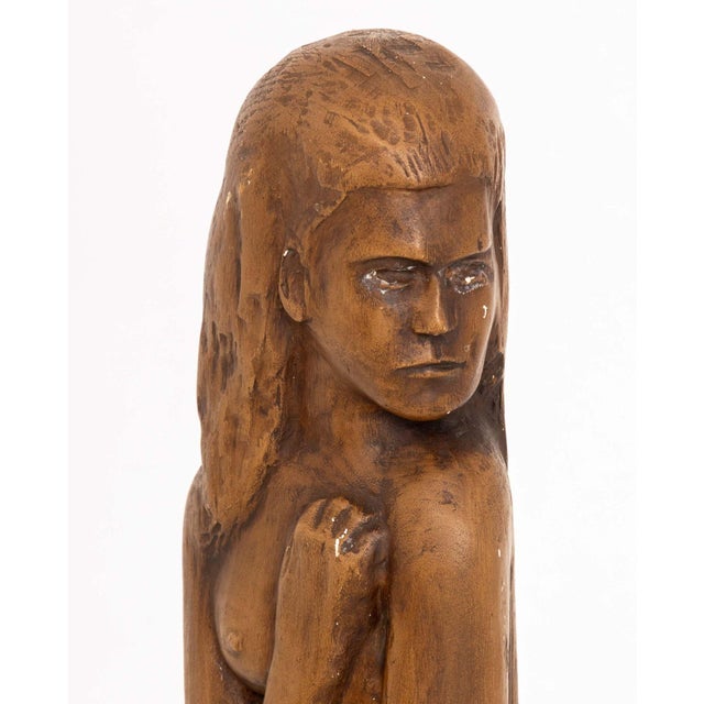 Ben Lassen Mother and Child Carved Wood Sculpture For Sale In New York - Image 6 of 11