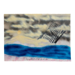 Iain BaxterIain Baxter& "Regurgitating Landscape" Conceptual Monoprint Painting For Sale