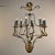 Vintage Italian Black and Gilt Tole Eight Light Chandelier For Sale - Image 4 of 12