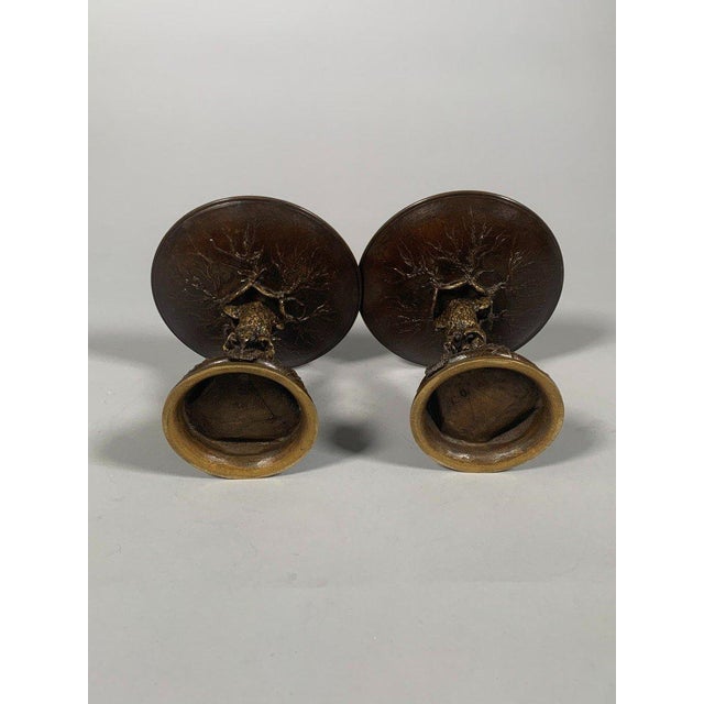 Christophe Fratin (1801-1864) Pair of Bronze Cups with Bears For Sale - Image 9 of 11