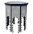 A striking vintage octagonal side table that beautifully combines traditional craftsmanship with a bold, contemporary...