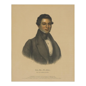 Ka-Na-Pi-Ma, an Ottowa Chief Hand-Colored Lithograph by Charles Bird King