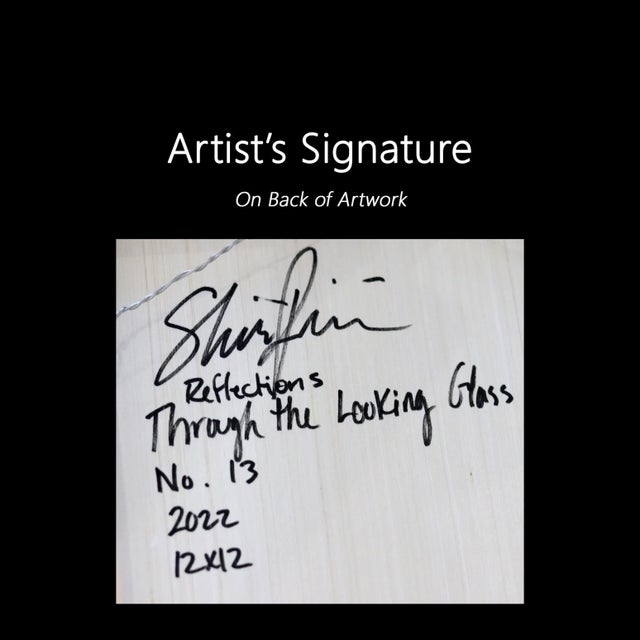 Abstract Geometric Painting "Reflections Through the Looking Glass No. 13" Original Artwork by Shiri Phillips For Sale - Image 9 of 9