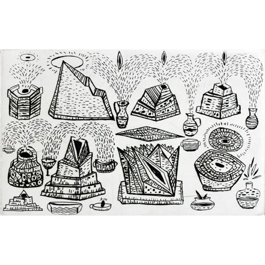 Jerzy Dmitruk, Sources of Eternal Beginning Landscape of Harvest, 2014, Etching & Paper For Sale