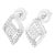 Haus of Brilliance 10K White Gold 1/3 cttw Princess-cut Diamond Double Triangle Composite Stud Earrings For Sale - Image 4 of 6