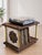 Industrial Industrial Solid Oak and Brass Turntable Console With Vinyl Storage For Sale - Image 3 of 6