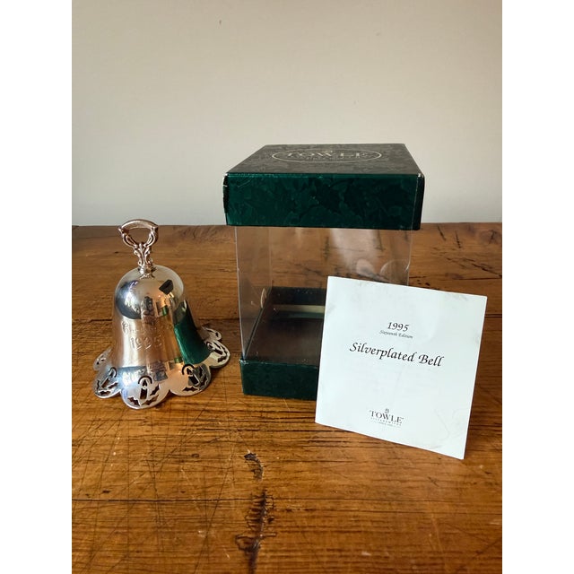 Vintage Towle Silverplated Pierced Christmas Bell Ornament, 1995 For Sale In Portland, OR - Image 6 of 7