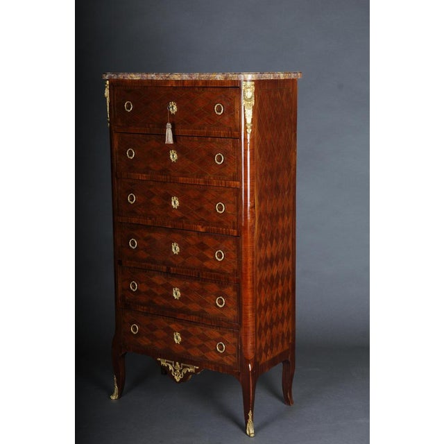 19th Century Louis XVI / Transition High Chest of Drawers For Sale - Image 12 of 18