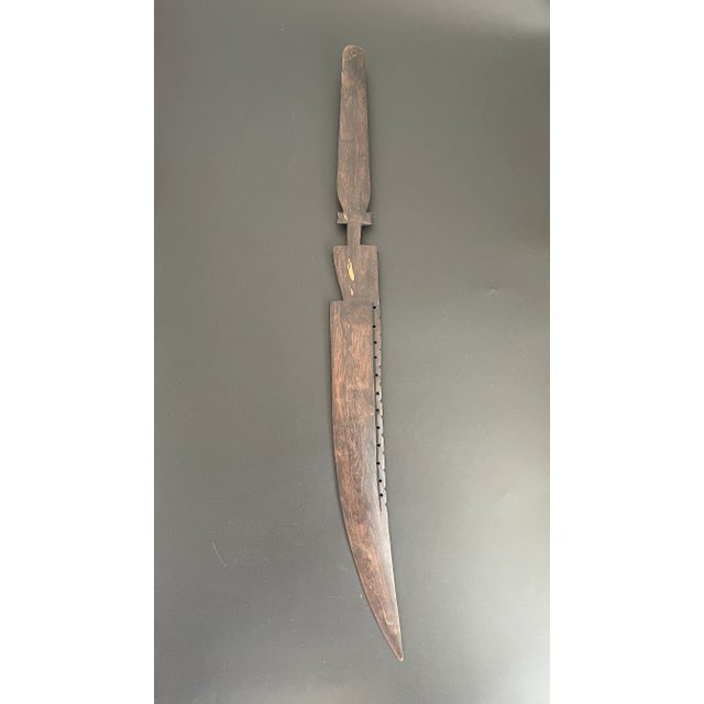 Hand Carved African Ebony Wood Sculptural Wall Hanging For Sale - Image 4 of 8