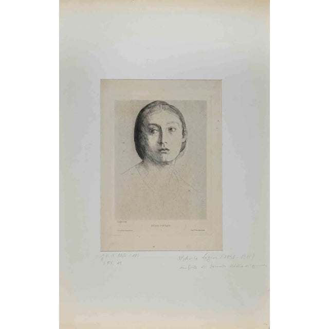 Extase Poétique is an original artwork realized by the french artist Alphonse Legros (1837-1911). Etching print, 1876....