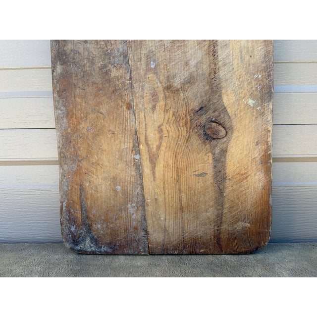 Wood Late 19th Century French Primitive Wooden Bread Board With Original Patina For Sale - Image 7 of 10