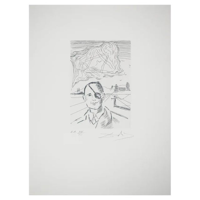 Salvador Dali, Moshe Dayan, Original Engraving For Sale