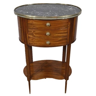 Small Louis XVI Mahogany Drum Table For Sale