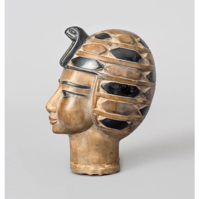 Traditional Grand Tour Alabaster Bust of Egyptian Female For Sale - Image 3 of 8