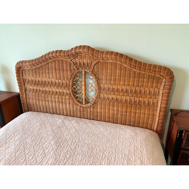 Wood Vintage Ralph Lauren "Safari" Collection Wicker Bedroom Set, Bed and Two Dressers For Sale - Image 7 of 17