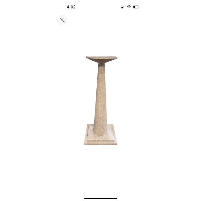Italian Modern Travertine Pedestal by Angelo Mangiarotti For Sale - Image 11 of 11