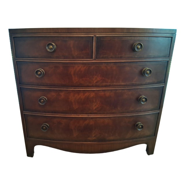 1990s Henredon Aston Court Mahogany 5-Drawer Single Dresser For Sale