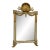 Vintage Italian Hollywood Regency Mirror With Large Carved Gilt Shell and Verdigris Frame For Sale