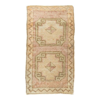 Turkish Mini Rug Oriental Hand Knotted Vintage Rug 1'9" x 3'1" #21290 For Sale