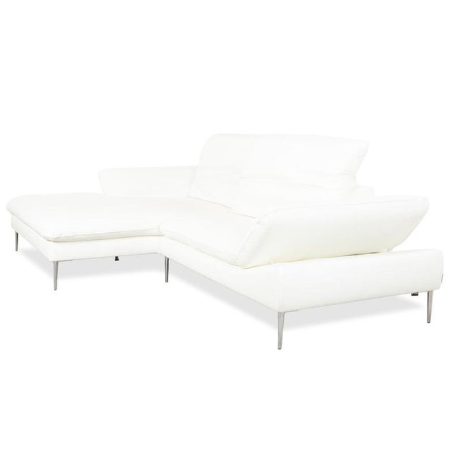 White Leather Corner Sofa from Willi Schillig For Sale - Image 4 of 16