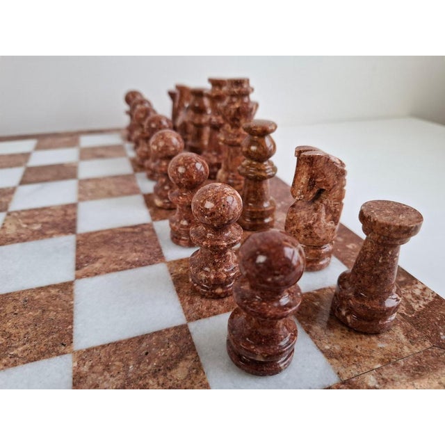 Mid-Century Modern German Marble Stone Chess Set, 1970s For Sale - Image 17 of 18